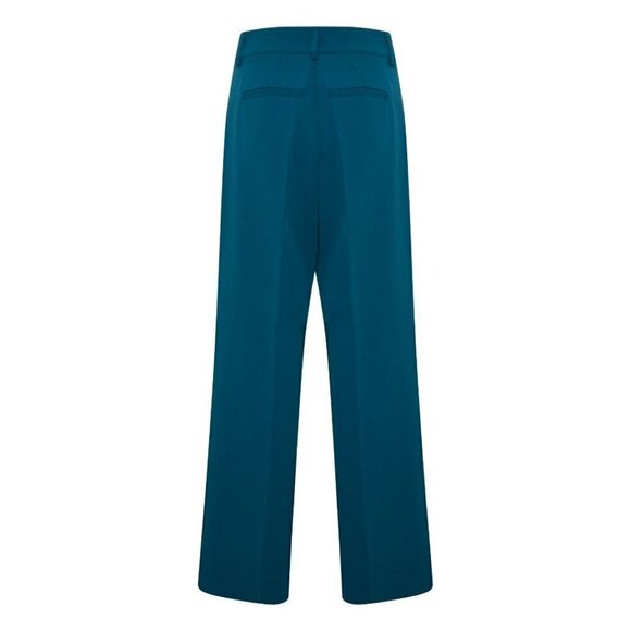 NWT KAFFE Kasolvej Teal Legion Blue High-Waisted Wide Pants - Picture 6 of 6